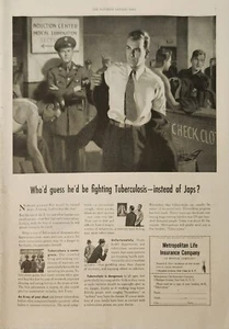 1944 Metropolitan Life Insurance Company Vintage Ad be fighting tuberculosis - Picture 1 of 1