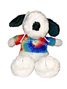 Kings Dominion Cedar Fair Peanuts Worldwide Snoopy Plush 14” Tie Dye Hoodie Rare - Picture 1 of 15