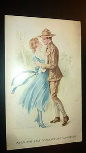 Antique  " BEAUTIFUL LADIES & ROMANTIC " Post Card -Appr. 1905-14.. - Picture 1 of 3