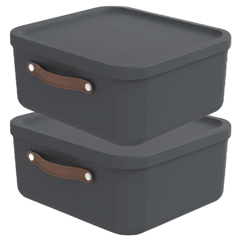 ROTHO Aufbewahrung Boxen mit Deckel 20L 2er-Set Maloja Kunststoffbox Stapelbox - Bild 1 von 1