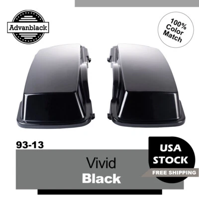 Tapa de alforja Advan Vivid negra para Harley Davidson Touring 1994-2013 Foto 1 de 4