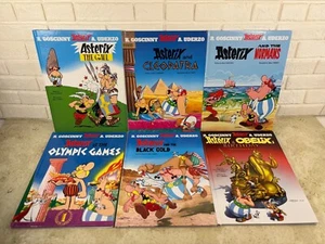 Vtg Asterix Comic Series Set of 6 HC Books Vol 1, 6, 9, 12, 26, 34 By R Goscinny - Picture 1 of 23
