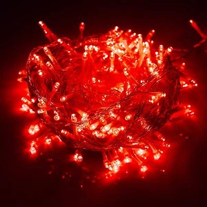 Red Led String Lights Christmas Usb Tree Lights Remote Control Fairy Lights 100  - Picture 1 of 6