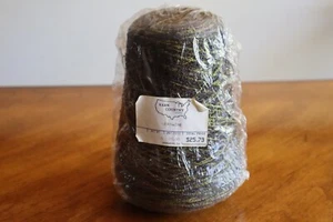 0.96 lbs Rayon Boucle Olive/Navy/Black Cone Yarn Country Machine Hand Knitting - Picture 1 of 8