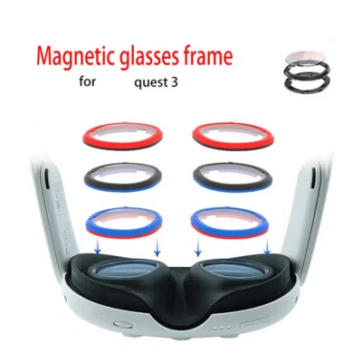 For Quest 3 VR Headset Magnetic Glasses Lens Frame Myopia Hyperopia VR Protector - Image 1 of 4