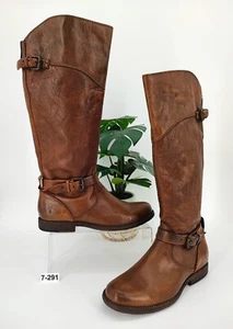 Frye Phillip Women's Brown Leather Tall Riding Boots Size 7B US - Picture 1 of 9