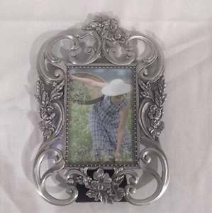 Malden International Design Silver Scroll 5 x 3.5 Photo Frame Floral Design - Picture 1 of 9