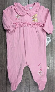 Baby Girl Clothes New Walt Disney 3 Month Pink Pooh Flower Footed Outfit - Picture 1 of 3