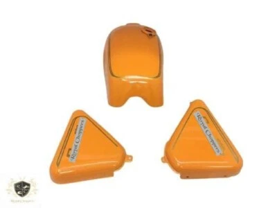 FIT FOR NORTON COMMANDO ROADSTER ORANGE PAINTED PETROL TANK + 850 SIDE PANEL - Image 1 of 4