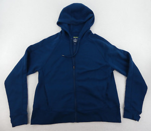 Tek Gear Hoodie Womens Large Teal Blue Full Zip Jacket Fleece