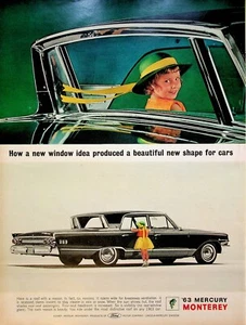 1963 Mercury Monterey Automobile Vintage 60s Car Print Ad Breezeway Ventilation - Picture 1 of 2