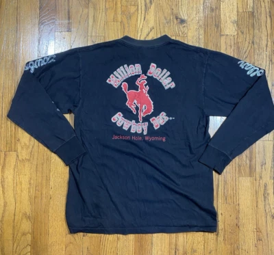 Camiseta de Bar Vaquero Millón de Dólares Años 80 90 De Colección M Jackson Hole Puntada Única Foto 1 de 4