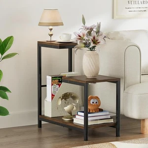 New-G-Shaped End Table - Small Side Table for Living Room Bedside Table with St - Picture 1 of 8