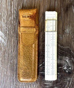Vintage Sun Hemmi Slide Rule w/ Leather Case 4 3/4” X 3/4” X 1/4” - Picture 1 of 9