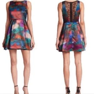 VESTIDO DE CÓCTEL ALICE + OLIVIA BELIA ESMERIL FLORAL ACUARELA Talla 8 $348.00 - Imagen 1 de 16
