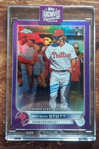 25 Archives Bryson Stott Rookie On Card Auto /25, Stott 1st Bowman OC Auto /25 - Picture 1 of 4