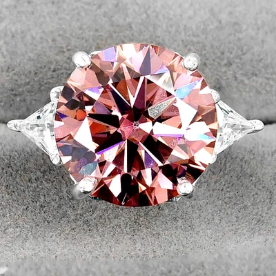 RARO 26,85 quilates Certificado Diamante Rosa Anillo Solitario - ¡Tachuelas de Diamantes Gratis! Foto 1 de 4