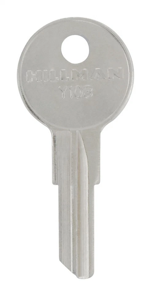 Hillman 85470 Brass Nickel Y103 Universal Single Sided Blank Key (Pack of 10) - Image 1 of 1