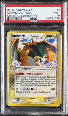 2006 POKEMON EX CRYSTAL GUARDIANS #4 CHARIZARD-HOLO PSA 9 - Image 1 of 2