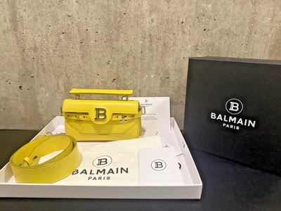 🔥 Bolso BALMAIN B-Buzz 19 - Cuero Amarillo | Raro | Excelente Estado | $1,200 Foto 1 de 4