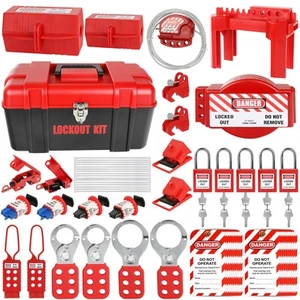 Lockout Tagout Kit Electrical Loto 43Pcs - Safety Padlocks Clamp-On Circuit B... - Picture 1 of 8