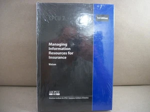 Factory Sealed "Managing Information Resources for Insurance" CPCU 7 1st Edition - Bild 1 von 3