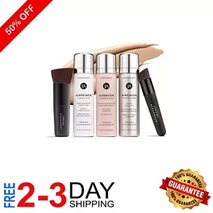Airbrush Foundation Set with Kabuki Brushes – Perfect Prep for All Skin Types - Picture 1 of 11