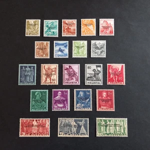 SVIZZERA 1944/ F.LLI DI SERVIZIO, SERIE DI 21 VALORI INTEGRI MNH** - Imagen 1 de 2