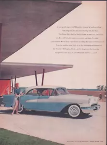 1955 Print Ad General Motors Oldsmobile Deluxe Holiday Sedan Hardtop 4 Door - Picture 1 of 1