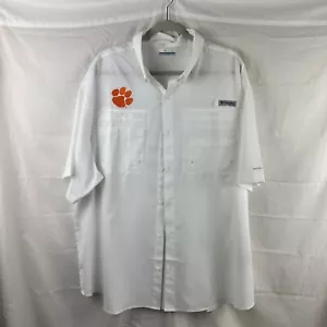 Columbia PFG Men's Clemson Tigers L/S Button Down Shirt XXL - Picture 1 of 7