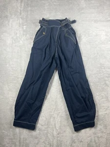 Ulla Johnson Pants Womens 4 Blue Dune Trousers Buckle Front High Waisted - Picture 1 of 17