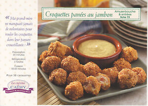 Fiche recette Entrées n°72 - La Cuisine de Cathy : Croquettes panées au jambon