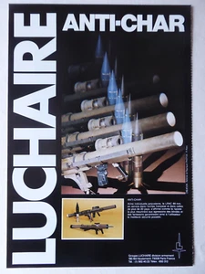 9/1983 PUB LUCHAIRE LRAC 89MM ANTI ARMOR MAN PORTABLE WEAPON SYSTEM FRENCH AD - Foto 1 di 1