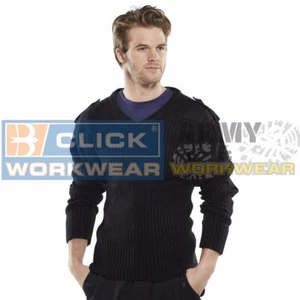 Nato Portero Seguridad Ejército Militar Jersey Grueso Rib Punto Hombro Parches - Imagen 1 de 4