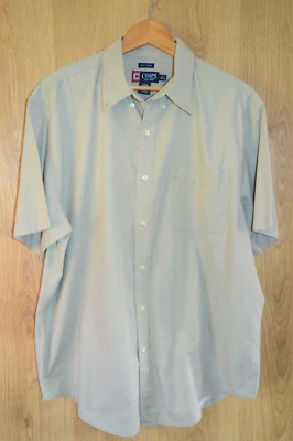 CHAPS By Ralph Lauren Easy Care Short Sleeve Beige Shirt - Extra Large XL  - Image 1 of 4