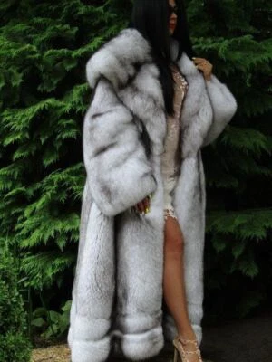 Luxury Women's Faux Fur Coat Long Winter Hooded Warm Thicken Fox Fur Long Coats - Image 1 of 4