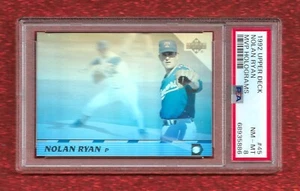 1992 UPPER DECK TEAM MVP HOLOGRAMS #45 NOLAN RYAN PSA 8 NM-MINT HOF RANGERS - Picture 1 of 1