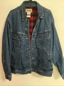 Vintage Wrangler Rugged Wear Flanell gefütterte Denim Jeans Trucker Jacke RJK32AN XL - Bild 1 von 15
