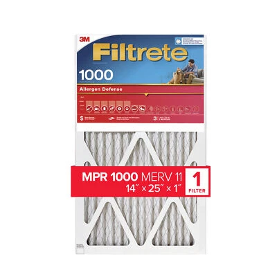 Filtrete Allergen Defense Air Filter, 1000 MPR, 9804-4, 14 in x 25 in x1 in - Image 1 of 4