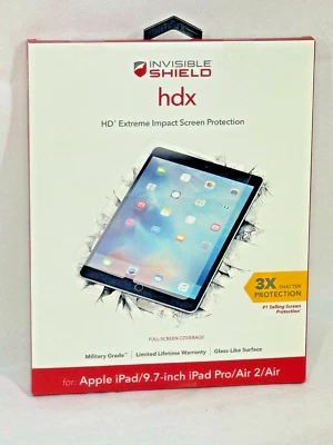 ZAGG InvisibleShield Film TPU Screen Protector HDX for iPad 5 Ipad 6 Ipad Pro - Image 1 of 3