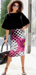 Gr. XL Ashro Walentya Etuikleid mit abnehmbarem Cape neu - Bild 1 von 5