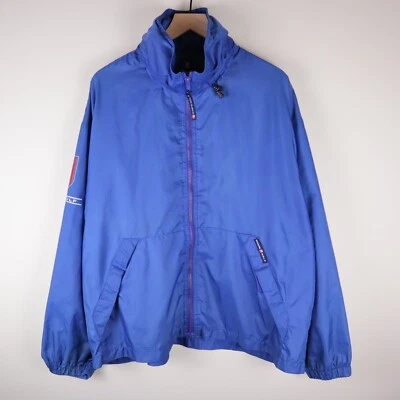 Vintage Chaps Ralph Lauren Golf Windbreaker Jacket Hidden Hood Large 28x27.5 - Image 1 of 4