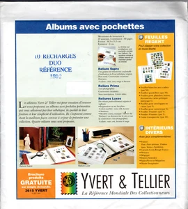YVERT ET TELLIER FRANCE SUPRA PAGES NEUVE REF. 1802 2 POCHES - Imagen 1 de 1