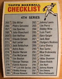1966 Topps 4th Series Baseball Card Checklist #279 Low-Grade Pencil Marks Poor - Picture 1 of 2