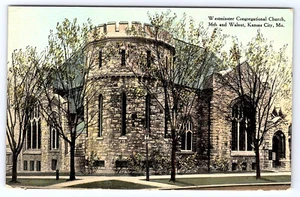 Westminster Congregational Church 10th Kansas City Missouri Postcard A34 - Picture 1 of 2