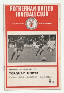 Rotherham United v Torquay United 1971/72 Division 3 - Picture 1 of 1