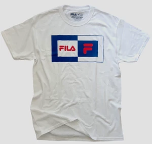 Men's FILA Athletic Apparel-BIG SIZE - White - Logo T-Shirt - NEW - - Picture 1 of 4