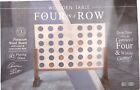 Wooden Table Connect 4 Four In A Row Premium Board Game 22"x 18" Silver X One