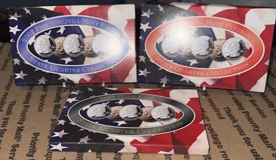 2002 CSN State Quarter Collection Gold Denver Philadelphia 3 Sets - Image 1 of 4