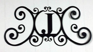 Iron Letter J Door Monogram Wall Decoration Plaque Metal Initial 2mm thick - Picture 1 of 3